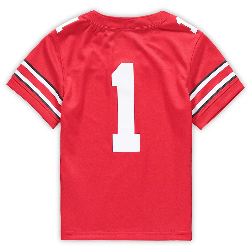 Preschool Nike #1 Scarlet Ohio State Buckeyes Untouchable Football Jersey