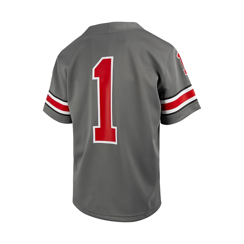 Preschool Nike #1 Steel Ohio State Buckeyes Alternate Untouchable Football Jersey