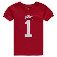 Preschool Wes & Willy Scarlet Ohio State Buckeyes Football V-Neck T-Shirt and Pants Sleep Set