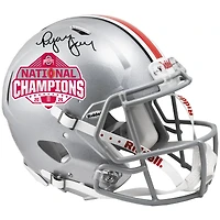 Ryan Day Ohio State Buckeyes Autographed 2024 College Football Playoff National Champions Logo Riddell Speed Authentic Helmet 