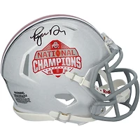 Ryan Day Ohio State Buckeyes Autographed 2024 College Football Playoff National Champions Logo Riddell Speed Mini Helmet 