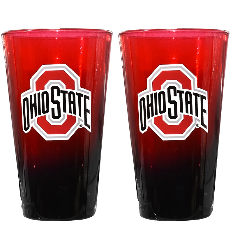 The Memory Company Ohio State Buckeyes Two-Pack 16oz. Ombre Pint Glass Set
