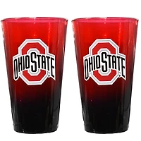 The Memory Company Ohio State Buckeyes Two-Pack 16oz. Ombre Pint Glass Set