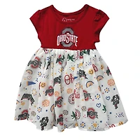 Robe de princesse Vault pour tout-petits Wes & Willy Crimson Ohio State Buckeyes