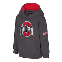 Toddler Colosseum  Charcoal Ohio State Buckeyes Big Logo Volume Fleece Pullover Hoodie