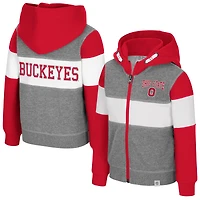 Toddler Colosseum  Heather Gray Ohio State Buckeyes Bert Full-Zip Hoodie