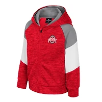Toddler Colosseum Scarlet Ohio State Buckeyes Spirit Hollow Full-Zip Hoodie