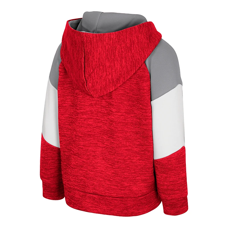 Sweat à capuche zippé pour tout-petits Colosseum Scarlet Ohio State Buckeyes Spirit Hollow