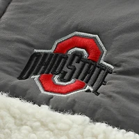 Veste en sherpa Teddy Buckeyes de l'Ohio State pour tout-petits, couleur anthracite
