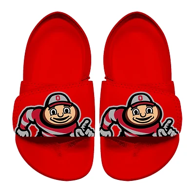 Toddler ISlide Red Ohio State Buckeyes Mascot Slide Sandals