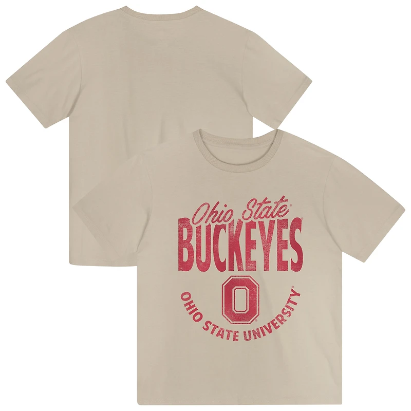T-shirt flash d'information pour tout-petits, couleur beige, Ohio State Buckeyes
