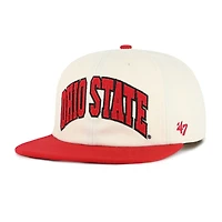Casquette unisexe ajustable « 47 Natural Ohio State Buckeyes Crossover Off Hand »