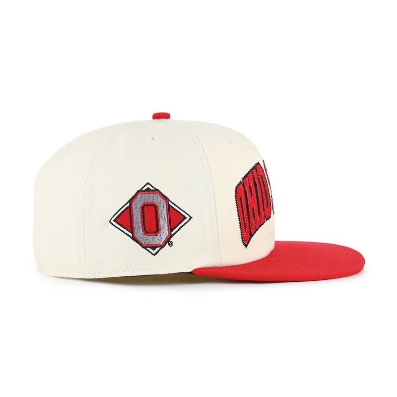 Casquette unisexe ajustable « 47 Natural Ohio State Buckeyes Crossover Off Hand »