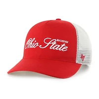 Unisex '47 Scarlet Ohio State Buckeyes Contemporary Basics Foundation Trucker Hitch Adjustable Hat