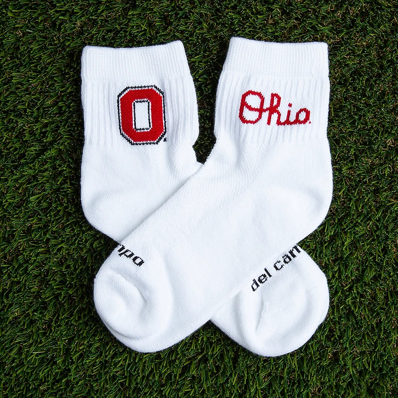 Chaussettes unisexes Del Campo blanches Ohio State Buckeyes mi-longues