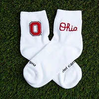 Chaussettes unisexes Del Campo blanches Ohio State Buckeyes mi-longues