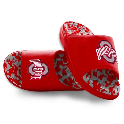 Sandales unisexes ISlide Ohio State Buckeyes à motif multicolore