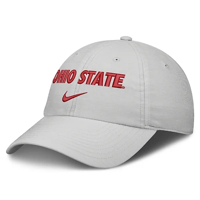Casquette unisexe Nike grise Ohio State Buckeyes 2026 On-Field Gameday Club, ajustable