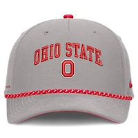 Unisex Nike Gray Ohio State Buckeyes Primetime Rise Rope Adjustable Hat