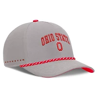 Unisex Nike Gray Ohio State Buckeyes Primetime Rise Rope Adjustable Hat