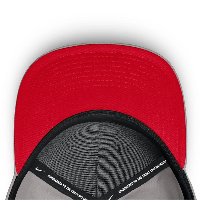 Casquette unisexe Nike grise Ohio State Buckeyes Primetime Rise Rope ajustable