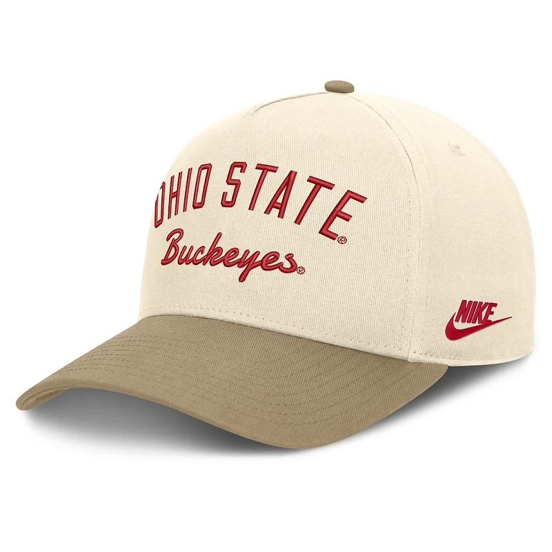 Unisex Nike  Natural/Beige Ohio State Buckeyes Legacy Rise Adjustable Hat