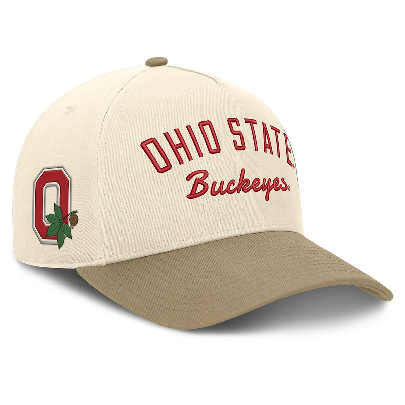 Unisex Nike  Natural/Beige Ohio State Buckeyes Legacy Rise Adjustable Hat