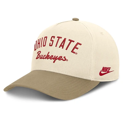 Unisex Nike Natural/Beige Ohio State Buckeyes Legacy Rise Adjustable Hat