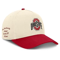 Unisex Nike  Natural/Scarlet Ohio State Buckeyes Campus Prep Rise Adjustable Hat