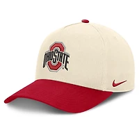 Unisex Nike  Natural/Scarlet Ohio State Buckeyes Campus Prep Rise Adjustable Hat