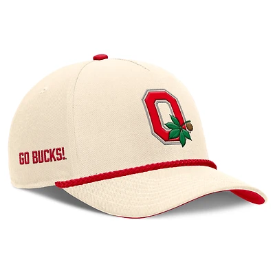 Unisex Nike  Natural Ohio State Buckeyes Legacy Vintage Rope Rise Adjustable Hat