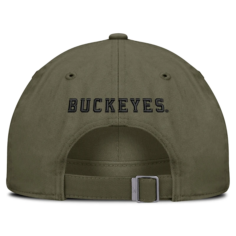 Casquette unisexe Nike Olive Ohio State Buckeyes Primetime Club ajustable