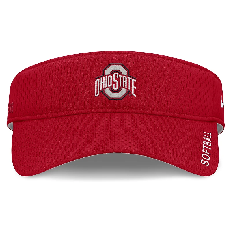 Unisex Nike Scarlet Ohio State Buckeyes 2025 Dugout Softball Ace Performance Adjustable Visor