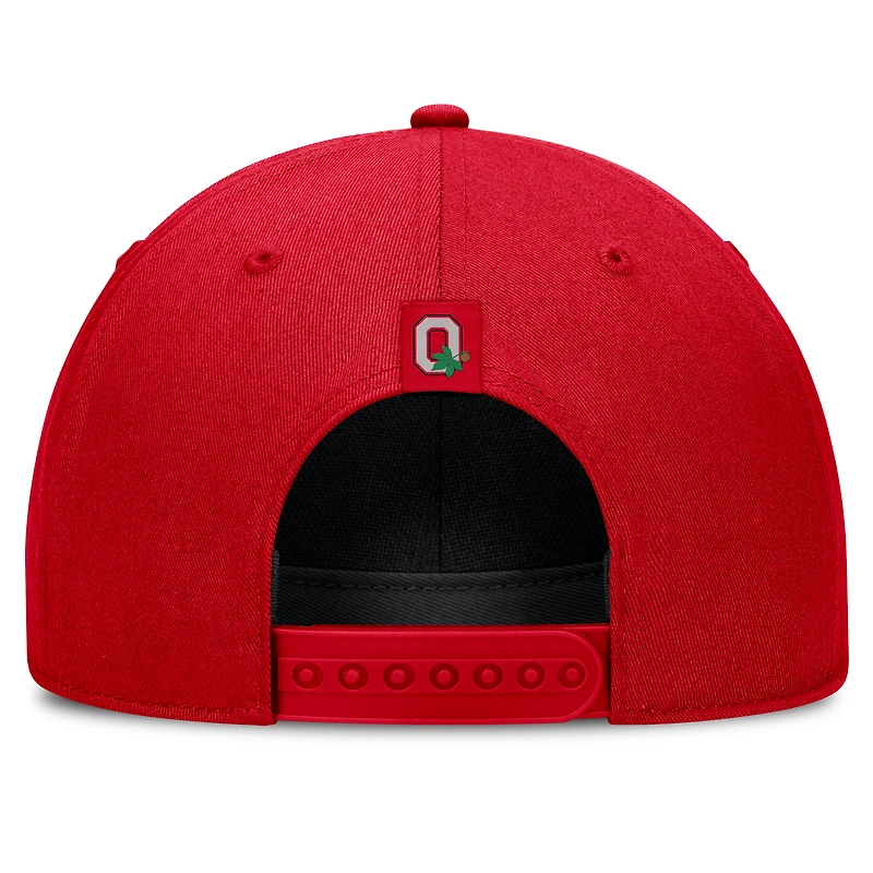 Casquette unisexe Nike Scarlet Ohio State Buckeyes 2026 Basketball Refresh 5 panneaux à taille corde