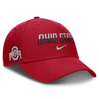 Casquette unisexe Nike Scarlet Ohio State Buckeyes 2026 On-Field Gameday Rise ajustable