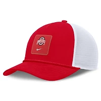 Casquette unisexe Nike Scarlet Ohio State Buckeyes 2026 On-Field Gameday Rope Trucker ajustable