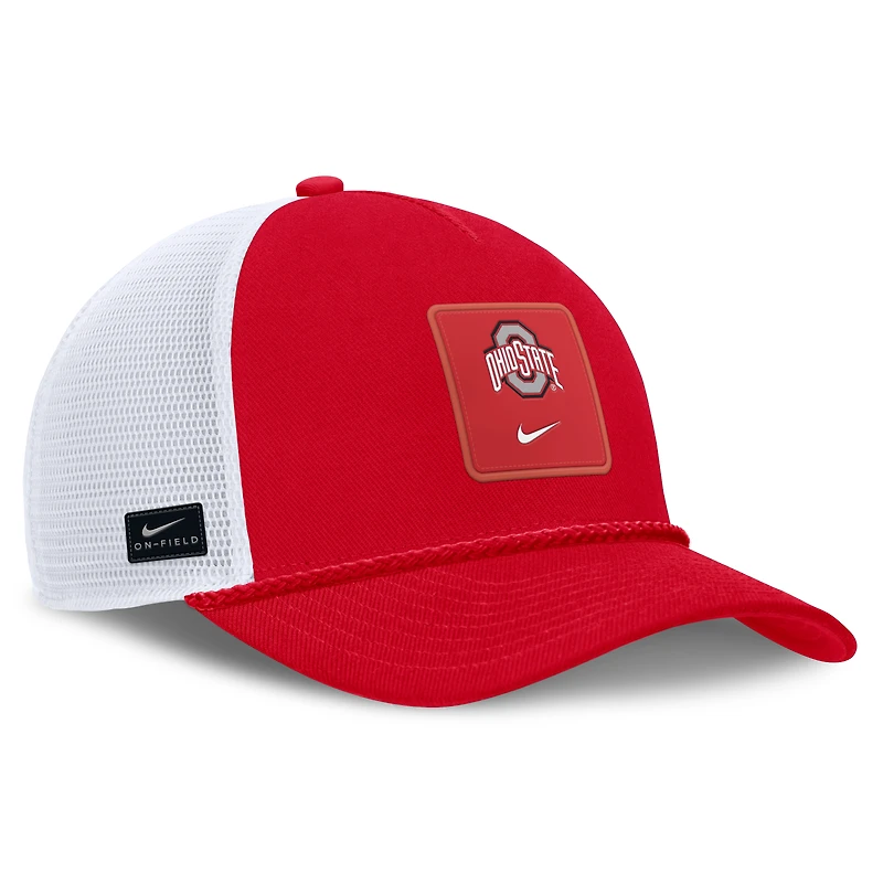 Unisex Nike Scarlet Ohio State Buckeyes 2026 On-Field Gameday Rope Trucker Adjustable Hat