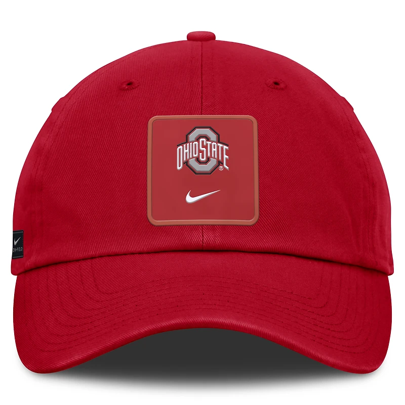 Casquette unisexe Nike Scarlet Ohio State Buckeyes 2026 Sideline Club ajustable