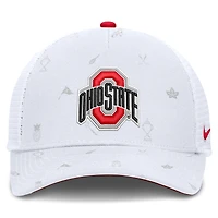 Unisex Nike  White Ohio State Buckeyes Country Club Golfin' Rise Trucker Adjustable Hat