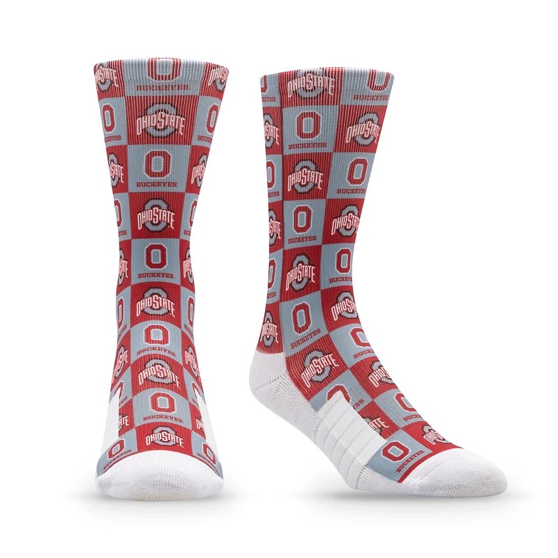 Unisex Strideline Ohio State Buckeyes Premium 70's Bedding Crew Socks
