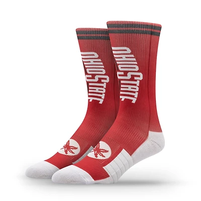 Chaussettes unisexes Strideline Ohio State Buckeyes Premium Wordmark Crew
