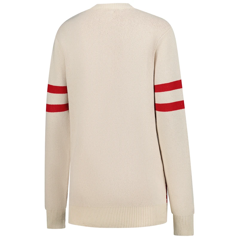 Unisex Uscape Apparel  Cream Ohio State Buckeyes Renew Knit Stadium Sweater
