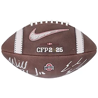 Will Howard & Emeka Egbuka Ohio State Buckeyes Autographed 2024 College Football Playoff National Champions Nike CFP Football