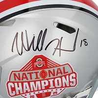 Will Howard Ohio State Buckeyes Autographed 2024 College Football Playoff National Champions Logo Riddell Speed Authentic Helmet 