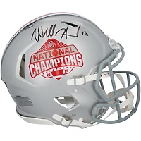 Will Howard Ohio State Buckeyes Autographed 2024 College Football Playoff National Champions Logo Riddell Speed Authentic Helmet 