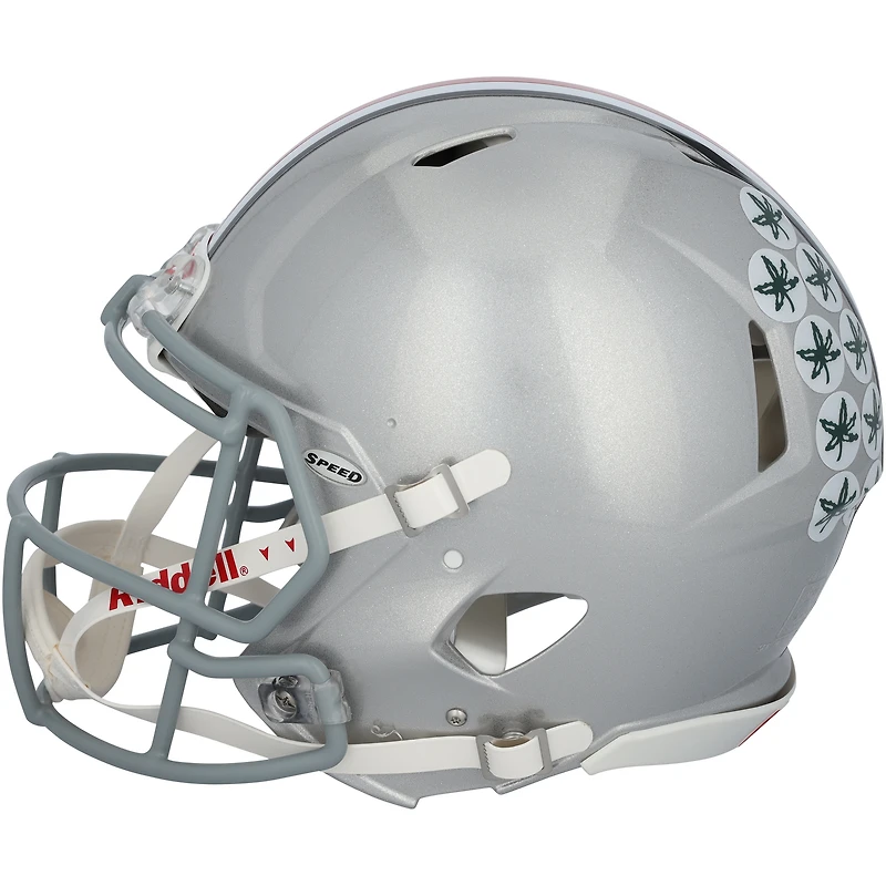 Will Howard Ohio State Buckeyes Autographed 2024 College Football Playoff National Champions Logo Riddell Speed Authentic Helmet with "24 CFP Champs" Inscription