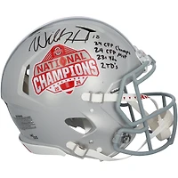 Will Howard Ohio State Buckeyes Autographed 2024 College Football Playoff National Champions Logo Riddell Speed Authentic Helmet with Multiple Inscriptions