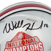 Will Howard Ohio State Buckeyes Autographed 2024 College Football Playoff National Champions Logo Riddell Speed Mini Helmet 