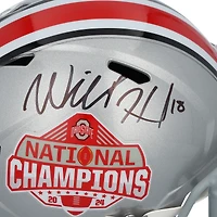 Will Howard Ohio State Buckeyes Autographed 2024 College Football Playoff National Champions Logo Riddell Speed Replica Helmet