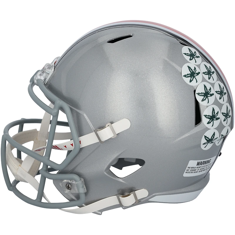 Will Howard Ohio State Buckeyes Autographed 2024 College Football Playoff National Champions Logo Riddell Speed Replica Helmet